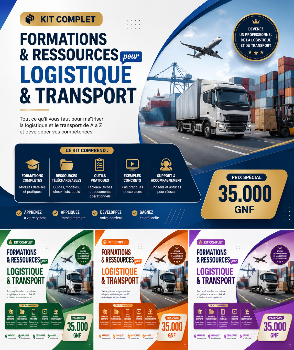 Kit Complet Logistique & Transport — Formations, Ressources et Outils Pratiques
